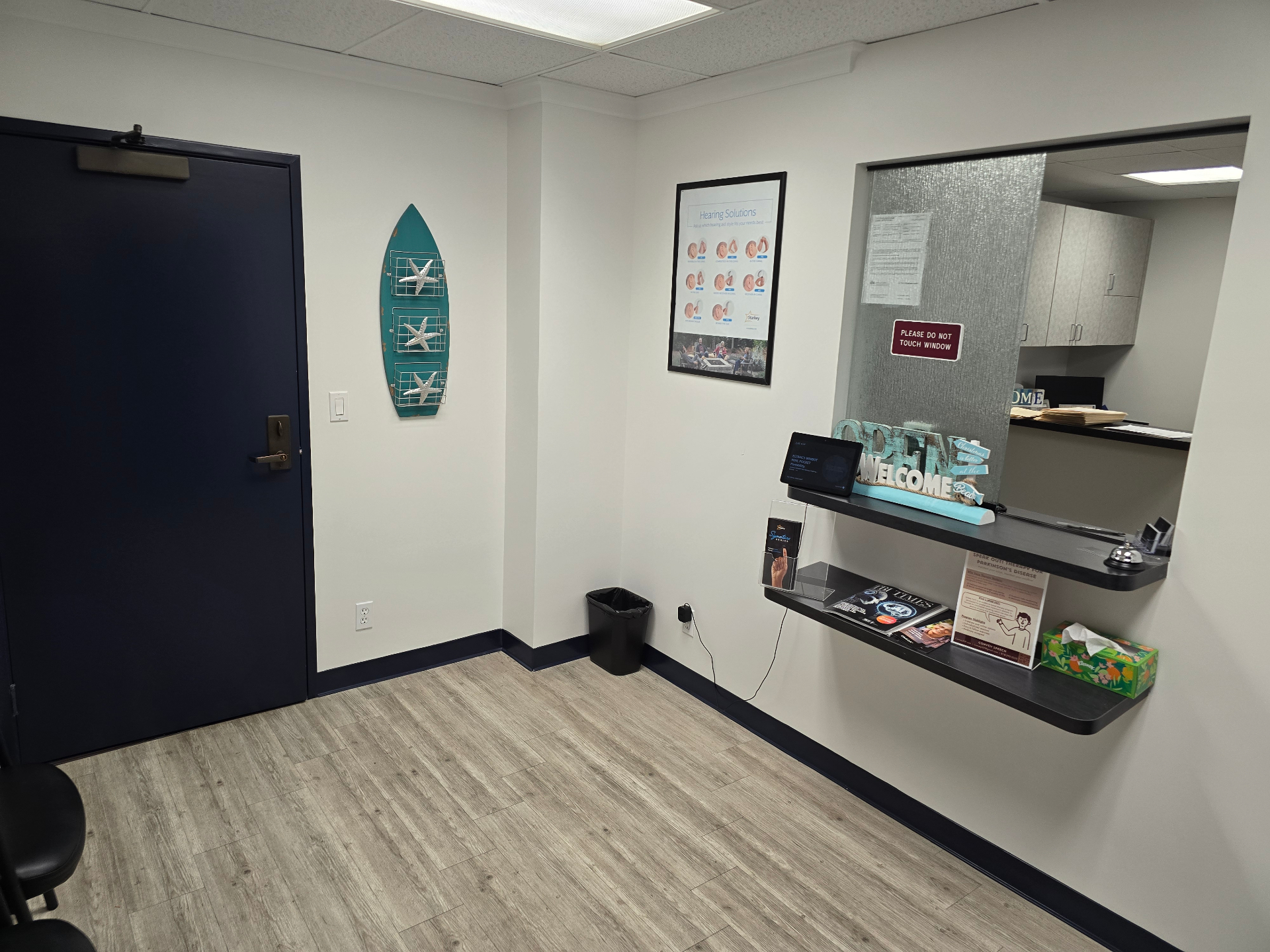 Welcoming reception area at LA Hearing Diagnostics in Thousand Oaks